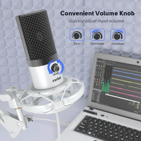 Next Level Usb Recording Microphone Kit For Vocals And Voice Overs Built Around A Massive 16Mm Diaphragm with volume knob.