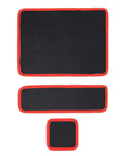 Flexible Magnetic Tool Mat 3 Pack PVC Coated For Auto Maintenance And Home Organization On Workbench And Metal Rack Strong Magnetic Surface Keeps Screwdrivers Bolts Nuts Sockets Secure; 12.8x9.64, 12.8x4.1, 4.33x4.33 in
