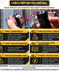 Heavy Duty Hard Start Capacitor Kit For HVAC AC Compressors 189 To 227 Mfd And 208 To 240 Volt installation guide and safety tips.