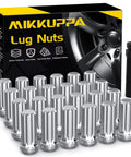 Heavy Duty Chrome Lug Nuts Featuring A Slick Conical 60 Degree Seat And One Snug Socket Key Garage Ready Top Shelf Replacement For Chevy Tahoe And Suburban Trucks in a pack with black socket key.
