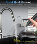 Rechargeable Milk Frother With Stand Quiet Electric Wand Foam Maker Detachable Stainless Steel Whisk being washed under a tap