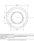 Top view diagram of 1/2-13 X 3-1/2 Inch Socket Head Cap Screws Made From Grade 5 Titanium Alloy, features detailed dimensions.