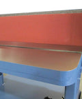 6 Inch By 89 Inch Tilting Edge Sander with Heavy Duty Adjustable Cast Iron Table showing the graphite coated platen surface