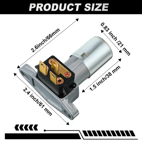 Straight Up Headlight Dimmer Switch For Cars And Trucks With Three Terminal Dash Toggle Slides Right In Clean measuring 2.6x2.4x1.5 inches.