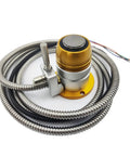 Heavy Duty Cnc Automatic Tool Sensor And Precision Probe Gauge For Nitty Gritty Machining Setup With Spot On Tip Damage Detection And Slick Waterproof Calibration with stainless steel hose and golden top.
