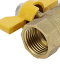 Close-up of a Heavy Duty Brass Ball Valve With G1/2 Male Thread for quick gas shutoff and manual control.