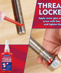 High strength red thread locker for metal fasteners application