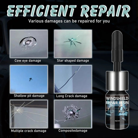 Windshield Chip And Crack Repair Kit Quick Fix For Windshields Windows And Mirrors, Glass Repair Fluid For All Crack Types.