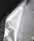 Close-up of silver-coated interior of Outdoor Swing Canopy Replacement Top Cover For 3 Seater Patio Swing Universal 191x120x18 Cm
