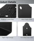 Heavy Duty Beefy Corner Braces Rock Solid Four Pack 5.9 Inch Rustproof Steel L Brackets close-up of rustproof coated metal finish and pre-drilled holes.