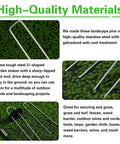 Heavy Duty 6 Inch Garden Landscape Staples U Shaped 11 Gauge Galvanized Pins for Weed Barrier Fabric close-up view