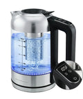 Digital Glass Electric Kettle With Temperature Control, 1.8L Cordless Tea Kettle, 7 Presets, Keep Warm, Auto Shut Off, Fast Boil 1500W, Removable Tea Infuser, Silver Finish For Quick Hot Water On Demand