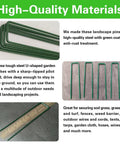 Heavy Duty Green Landscape Staples 50 Pack 6 Inch Garden Stakes For Turf And Ground Fabric 11 Gauge Galvanized Lawn Pins Ideal For Weed Barrier Sod Fences Irrigation Tubing And Outdoor DIY Projects