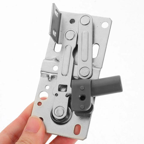 Two Pack 45 Degree Soft Close Cabinet Hinges With Damping, shown in silver finish with iron pivot and damping mechanism.