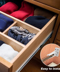 White Rear Drawer Track Socket Back Plates With Heavy Duty Mounting Brackets For Furniture And Cabinet Drawers shown in usable drawer.
