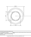Top view diagram of Pack Of Six Ten Thirty Two By Five Eight Inch Unf Socket Head Grade Five Titanium Machine Screws.