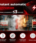 Compact Automatic Fire Extinguisher With Heat Activated Snap Fit Mount For Electrical Panels Battery Banks And Solar Cabinets To Deliver No Sweat Safety And Dependable Shielding with smoke and fire activation.