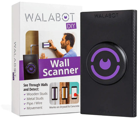 Fo Sho Reliable Android Only Smart Wall Detector That Hella Fast Finds Wood Steel Studs Pvc Drain Pipes And Live Electrical Cables Buried Inside Drywall For Game Changing Diy Remodeling Projects with packaging and user scanning wall.