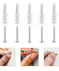 50 Sets Drywall Anchors And Screws Kit With Self Drilling Design In High Hardness Nylon And Iron for mounting on drywall