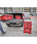 Rolling Chest Tool Packout System On Wheels For Quick Transport And Massive Storage 48 22 8428 Heavy Duty Organizer loaded in truck