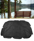 Rugged 2-Seat Swing Canopy Replacement For Outdoor Patio Garden, Waterproof 210D Oxford Fabric, Black, laid out by a lake.