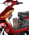 Tough As Nails Universal Electric Vehicle Charger Cover on a red electric scooter, waterproof connector housing, outdoor protection.