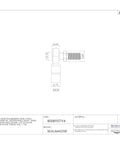 Garage-Tested Three-Piece Spherical Rod End Bearing With Right Angle Y-Stud And Regreasable Bronze Race, side view with dimensions.
