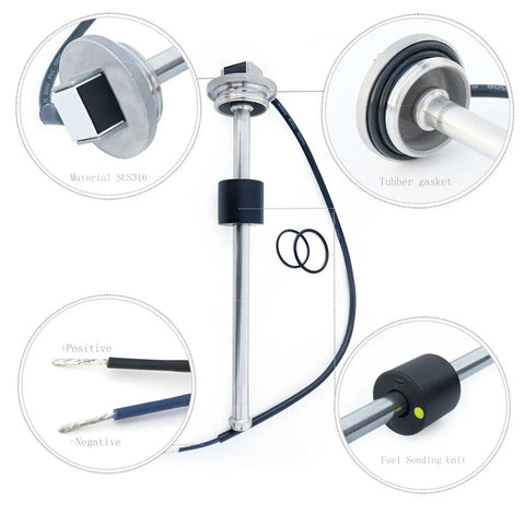 Heavy Duty Water Fuel Tank Level Sensor Sender Unit For Trucks Generators And Buses Built Dang Tough With 316 Stainless Steel close-up
