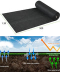 Heavy Duty 5oz Weed Barrier Landscape Fabric Pro Grade Dual Layer Ground Cover For Garden Lawn Outdoor Weed Control Mat Premium Landscaping Fabric 1.3ft By 50ft
