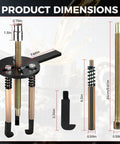 ISINLASSO 36-in-1 bearing puller kit with 2-mode blind-hole puller and 3-jaw hooks for cars, motorcycles.