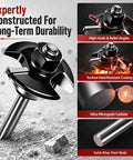 Built Dead Tough Carbide Tipped Router Bit Groove Cutter Made For Trex Composite Decking With Quarter Inch Shank Triple Wing Blade, high durability design.