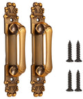 Retro Zinc Alloy Cabinet Pulls Two Pack With No Fuss Install European Style Drawer Handles For Kitchen Cupboards And Closet Doors Bulletproof Build One Zero Three Millimeter Center To Center Spacing, featuring ornate design.