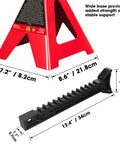 Rugged Steel Jack Stands Pair Offering 3 Ton 6000 Pounds Capacity Ideal For Garage Auto Repair And Vehicle Maintenance, showing dimensions.