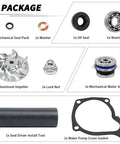 Boss Move Water Pump Rebuild Kit for Polaris Rig with Impeller Bearing Seal and Driver Tools Set, includes aluminum impeller and seals.