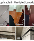 Various applications of Stainless Steel Cable Raceway For Businesses And Labs Floor Cord Cover 12 To 79 Inch Lengths Outer Width 60 By 2 Inches Hide Cords In A Sleek Metal Channel With Wood Grain Texture Durable No Fuss Install Cable Management