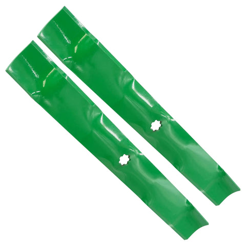 Badass 38 Inch Mulching Replacement Blades For Lawnmower Deck With Heavy Duty Powder Coating Smooth Fitment For John Deere Stx Tractors Tough Yard Work Gear Upgrade Your Ride With These Beast Cutting Tools 2 Pack