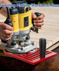 Rock Solid Universal Router Base Plate For Trimming Routers Fits Like A Glove 65 To 132 Mm Diameter Thick Aluminum CNC platform shown in use.
