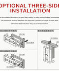 Diagram illustrating optional three-side installation for Heavy Duty Pneumatic Slide Cylinder With Straight Guide Track For Precision Motion Control And A Totally Badass Air Powered Linear Actuator That Delivers Pure Slick Smooth Performance Daily Right Now.