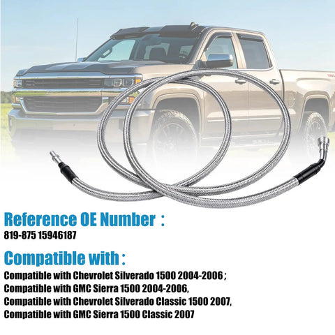 Tough as Nails Stainless Steel Braided Fuel Line Quick Fix Kit Replaces 819-875 Qff0004ss with detailed connector view.