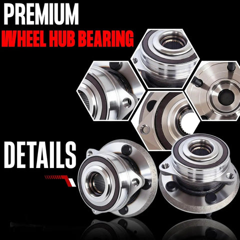 Durable Front Wheel Hub Bearing Assembly For Jeep Grand Cherokee 2011 2021 2Wd Oem Equivalent 513324 close-up view showing details.