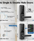 Slick Wifi Video Smart Lock With Integrated Camera And Audio Alert Hella Secure Fingerprint Keypad Setup For Zero Stress Front Door Entry Anytime At Home Or On The Go on single and double hole doors.