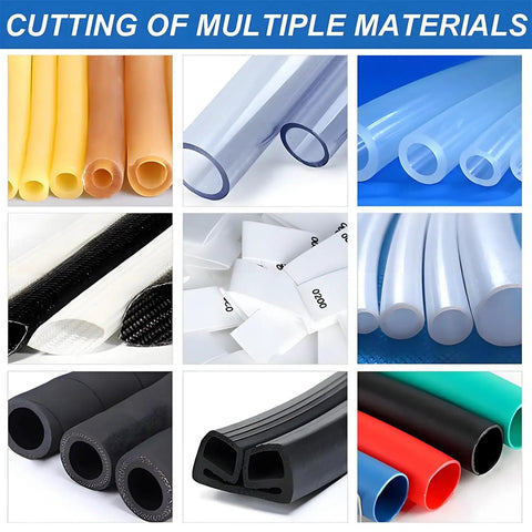 Fully Automatic Heat Shrink Tube Cutter With Digital Micro Computer Control Slices Up To Three Sleeves At Once Adjustable Electric Cable And Rubber Pipe Machine Heavy Duty Workhorse Nails Every Cut Every Time multiple types of tubing and materials for precise cutting.