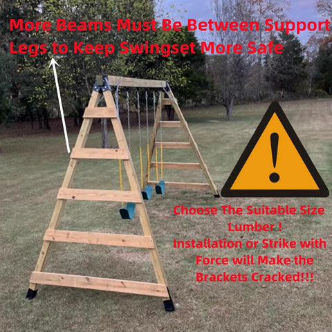 Beefed-Up Heavy Duty Swing Set Kit With 2 Green A-Frame Brackets, 4 Heavy Duty Swing Hangers, 2 Green Seats And All Hardware Included For Quick Playground Mounting