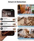 Keep Your Place Secure Hella Sharp 2K Indoor Camera With Full Color Night Vision And Dual Band Wifi For Pet Watching And Baby Monitoring With Two Way Audio And Motion Alerts notifications on smartphone.