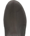 Top view of Men's Brown Rubber Wetland Boots With 5mm Neoprene And Calf High Design showcasing soft neoprene upper.