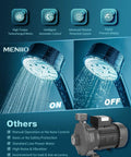 1.5HP Water Pressure Booster Pump With Digital Pressure Display 110V Stainless Steel Auto Start Stop System featured with shower