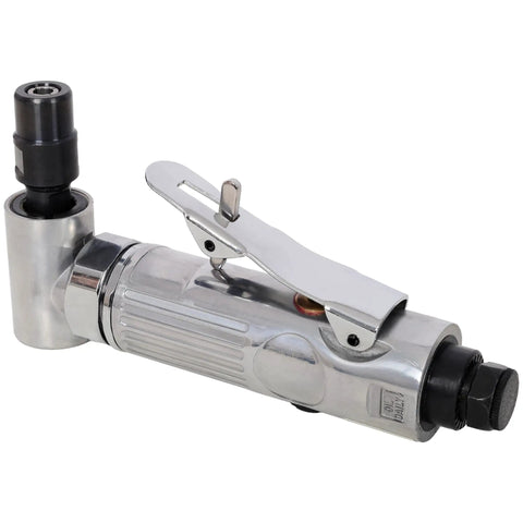 Hella Versatile 1/4 Inch Air Angle Die Grinder With Bendable 90 Degree Pivot Head Variable Speed Aluminum Body Pneumatic Tool