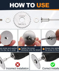 Top Shelf High Speed Cutting Wheel Set Eight Piece Multipurpose Metal Abrasive Blades For Rotary Power Tools instructional guide on installation.