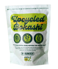 Front view of Upcycled Bokashi Compost Starter 10 oz bag from 100 percent upcycled grains, Colorado made, zero plastic packaging
