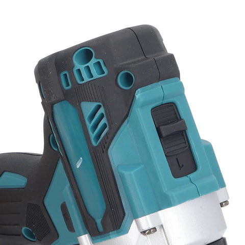 Close-up of Heavy Duty Cordless Impact Drill With A Rock Solid Metal Chuck And Up To 140 Nm Of Knockout Torque Plus 20 Speed Settings.